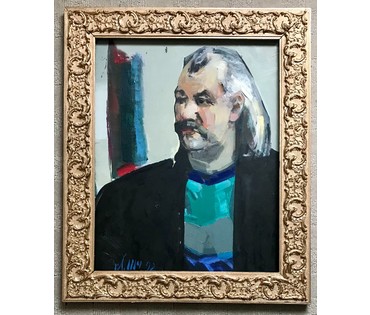 Щемелев Л.Д. «Басалыга», 1992 г.; к/м; 54,5/44,5 см; картина без рамы (артикул №1825) - фото №5