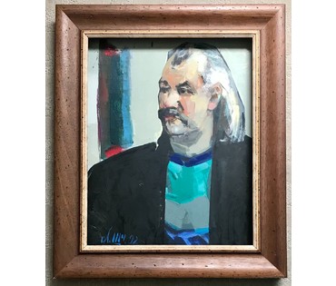 Щемелев Л.Д. «Басалыга», 1992 г.; к/м; 54,5/44,5 см; картина без рамы (артикул №1825) - фото №6