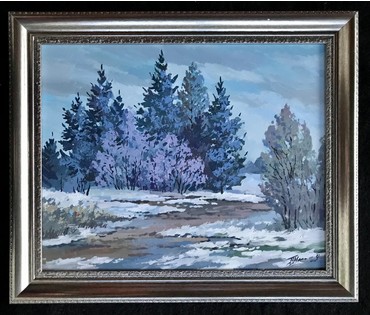 Маслеников П.В. 1983 г.р. "Мокрый снег", 40/50 см НЕТ В НАЛИЧИИ (артикул №1838) - фото №1