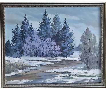 Маслеников П.В. 1983 г.р. "Мокрый снег", 40/50 см НЕТ В НАЛИЧИИ (артикул №1838) - фото №4