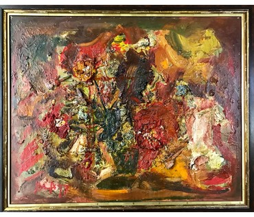 Акулов В.И. Натюрморт, 1997г. ДВП, масло. Размер 62/80 см (артикул №1869) - фото №3