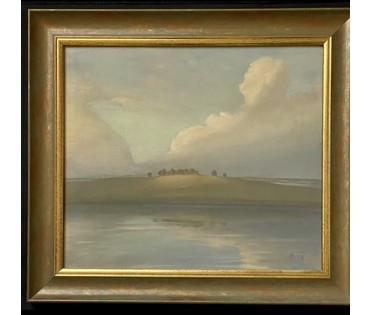Батальонок Е.Е. 1946 г.р. "Прадвячэрнiя аблокi" (бел.), 1990 год; 29/35 см (артикул №1874) - фото №3