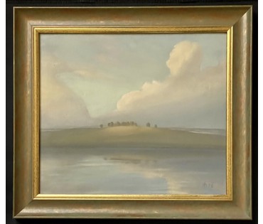 Батальонок Е.Е. 1946 г.р. "Прадвячэрнiя аблокi" (бел.), 1990 год; 29/35 см (артикул №1874) - фото №2
