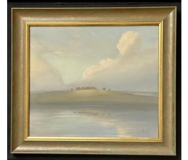 Батальонок Е.Е. 1946 г.р. "Прадвячэрнiя аблокi" (бел.), 1990 год; 29/35 см (артикул №1874) - фото №1