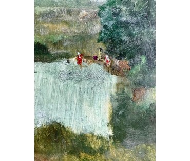 Рей Иван Петрович. "У воды". 1973 год. 45х60см. (артикул №1886) - фото №3