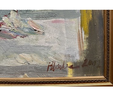 Юзвук Валерий Степанович. "Вясеннiя кветкi". 1990г. 49х68см. № 1898 (артикул №1898) - фото №3