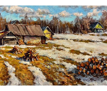 Белайчук А.В "Весенний день" 2021г. Холст, масло. Размер 50х80 см. № 1944 (артикул №1944) - фото №2