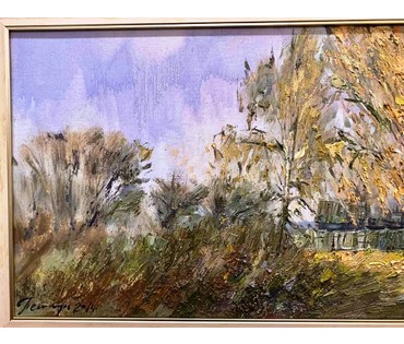 Пешкун В.П "Полесье" 2014г. Холст, масло. Размер 40х90 см. № 1959 (артикул №1959) - фото №6