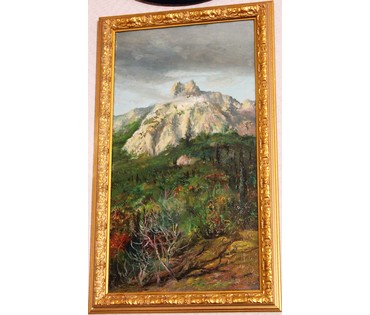 Багрянцев Н.М. "Горы"; к/м; 22х40 см (артикул №57) - фото №4