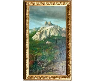 Багрянцев Н.М. "Горы"; к/м; 22х40 см (артикул №57) - фото №1