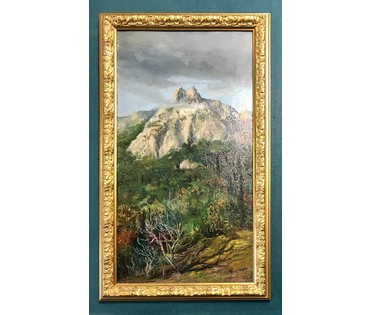 Багрянцев Н.М. "Горы"; к/м; 22х40 см (артикул №57) - фото №2