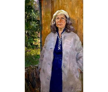Горелов Ю.Г "Портрет сестры Галины Азгур-Гореловой". Холст,масло. Размер 70х110 см. № 1965 (артикул №1965) - фото №4