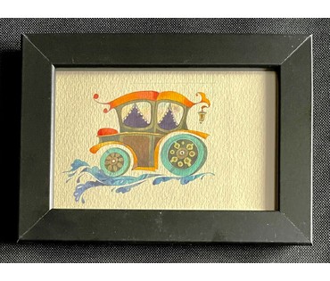 Селещук Н.М. Акварель к книге С.Папар "Мы-грамацеі",1977г. Размер 10х15 см. (артикул № 2091) - фото №3