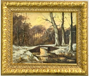 A. Wouters "Зимний лес" Бельгия, начало ХХ века. (артикул №77) - фото №2
