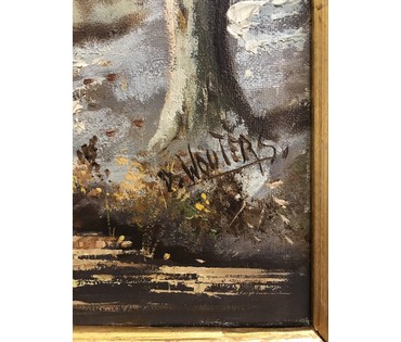 A. Wouters "Зимний лес" Бельгия, начало ХХ века. (артикул №77) - фото №4