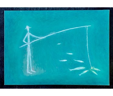 Иванов Г.Н. "Удачный клёв",2019г. Холст, масло.Размер 60х70 см. № 2170 (артикул №2170) - фото №3