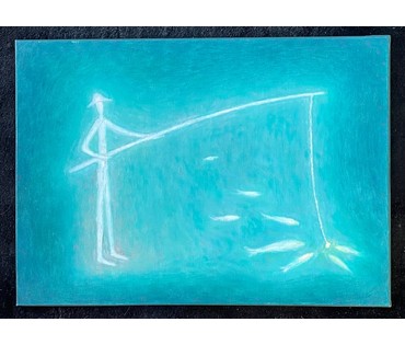 Иванов Г.Н. "Удачный клёв",2019г. Холст, масло.Размер 60х70 см. № 2170 (артикул №2170) - фото №1