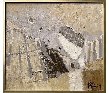 Кузнецов А.В "Пейзаж с серо-белым пятном", 2019г. Холст, масло. Размер 45х50 см. № 2199 (артикул №2199) - фото №1