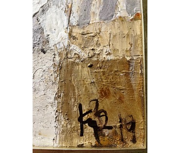Кузнецов А.В "Пейзаж с серо-белым пятном", 2019г. Холст, масло. Размер 45х50 см. № 2199 (артикул №2199) - фото №4