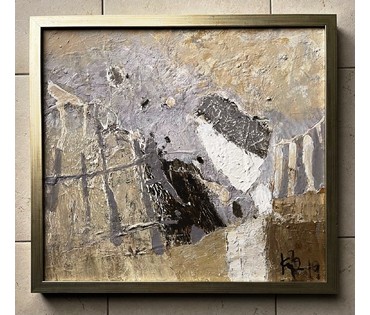 Кузнецов А.В "Пейзаж с серо-белым пятном", 2019г. Холст, масло. Размер 45х50 см. № 2199 (артикул №2199) - фото №5