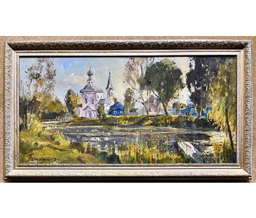 Пешкун В.П. "Вечернее солнце",2011г. Холст, масло. Размер 40х80 см. № 2211 (артикул №2211) - фото №6