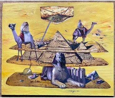 Каталожный Альшевский В.В. "Конверт из Египта", 2001г. Холст, масло. Размер 100х120 см. № 2212 (артикул №2212) - фото №5