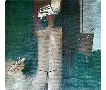 Андрукович К.Н "Бездна", 1994г. Холст, масло. Размер 27х25 см. (артикул № 2222) - фото №3