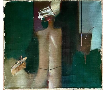 Андрукович К.Н "Бездна", 1994г. Холст, масло. Размер 27х25 см. (артикул № 2222) - фото №2