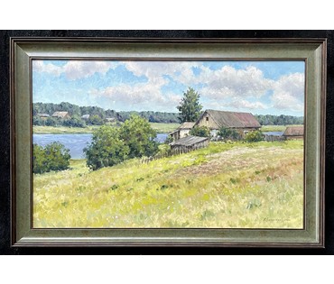 Белайчук А.В "Домик в деревне",2020г. Холст,масло. Размер 50х80 см. № 2240 (артикул №2240) - фото №3