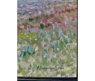 Белайчук А.В "Домик в деревне",2020г. Холст,масло. Размер 50х80 см. № 2240 (артикул №2240) - фото №6