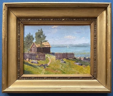 ПАСС Израэль Абрамович (1868-1935). "Рыбацкий домик у моря" (артикул №91) - фото №2