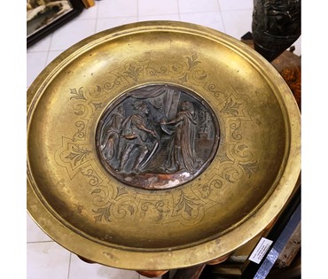 Фруктовница, Европа, 19/20 век. Подпись автора. Металл. № 2275 (артикул №2275) - фото №2