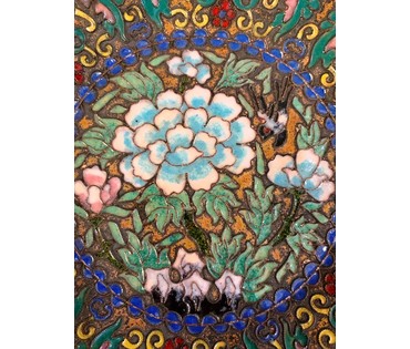 Тарелка, Клуазоне, перегородчатая эмаль. Китай 20 век. № 2304 (артикул №2304) - фото №2