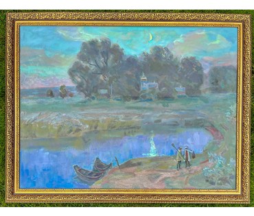 Назаренко П.Н "Набережная ", 2007г. Минск. Холст, масло. Размер 60х80 см. № 2310 (артикул №2310) - фото №3
