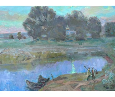 Назаренко П.Н "Набережная ", 2007г. Минск. Холст, масло. Размер 60х80 см. № 2310 (артикул №2310) - фото №6