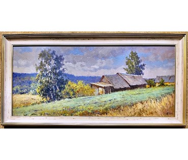 Белайчук А.В "Солнечное лето", 2022г. Холст, масло. Размер 40х90 см. № 2312 (артикул №2312) - фото №1