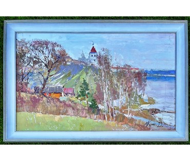 Крот М.Ф "Гродненский мотив", 2022г. Холст, масло. Размер 50х80 см. № 2314 (артикул №2314) - фото №4