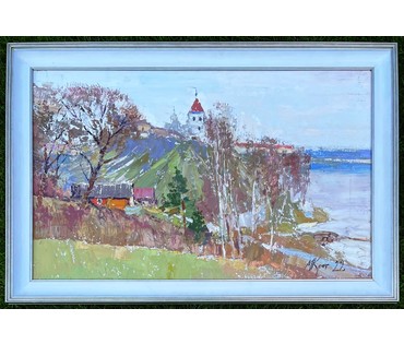 Крот М.Ф "Гродненский мотив", 2022г. Холст, масло. Размер 50х80 см. № 2314 (артикул №2314) - фото №2