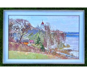 Крот М.Ф "Гродненский мотив", 2022г. Холст, масло. Размер 50х80 см. № 2314 (артикул №2314) - фото №1