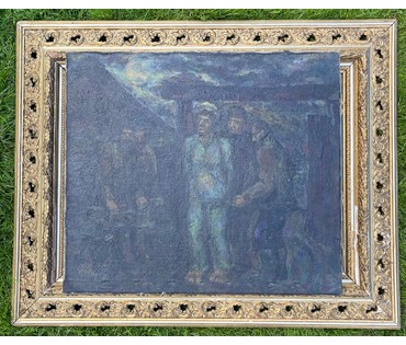 Н/Х. "Чужой",середина 20 века. Холст,масло. Размер 54х48 см. № 2323 (артикул №2323) - фото №1