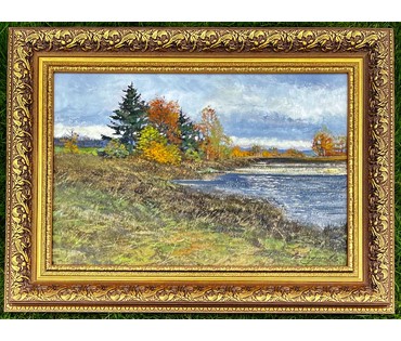 Богдан В.М "Осенний берег", 2019г. Холст, масло. Размер 40х60 см. № 2327 (артикул №2327) - фото №1