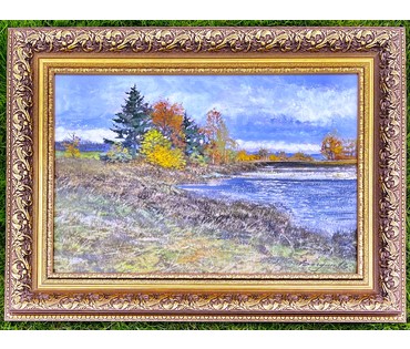 Богдан В.М "Осенний берег", 2019г. Холст, масло. Размер 40х60 см. № 2327 (артикул №2327) - фото №5