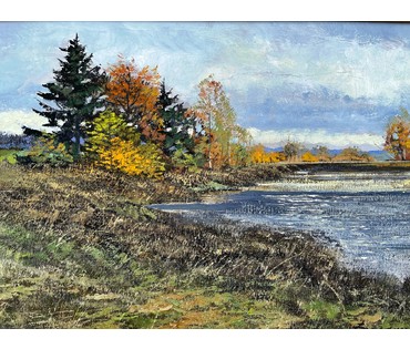 Богдан В.М "Осенний берег", 2019г. Холст, масло. Размер 40х60 см. № 2327 (артикул №2327) - фото №9
