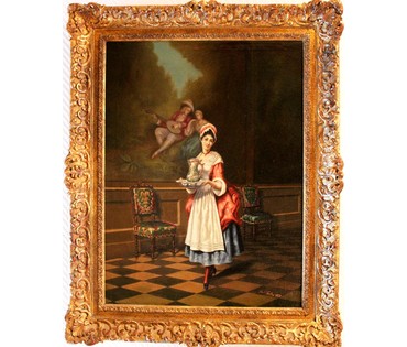 Paulis Paul. "ШОКОЛАДНИЦА". Франция, 1878 год НЕТ В НАЛИЧИИ (артикул №101) - фото №2