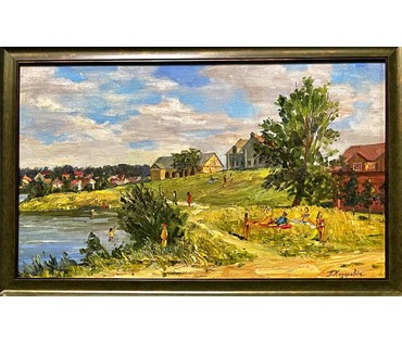 Ходорович П.В "Дзень у Прылуках", 2020г. Холст, масло. Размер 45х76 см. № 2361 (артикул №2361) - фото №5