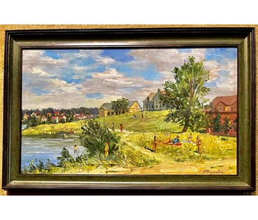 Ходорович П.В "Дзень у Прылуках", 2020г. Холст, масло. Размер 45х76 см. № 2361 (артикул №2361) - фото №3