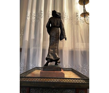 Кац Мане (1894-1962) Скульптура "Иисус", первая половина 20 века. Бронза, родная патина, камень. Подпись автора. Высота 45 см. № 2363 (артикул №2363) - фото №8