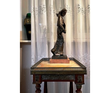 Кац Мане (1894-1962) Скульптура "Иисус", первая половина 20 века. Бронза, родная патина, камень. Подпись автора. Высота 45 см. № 2363 (артикул №2363) - фото №17