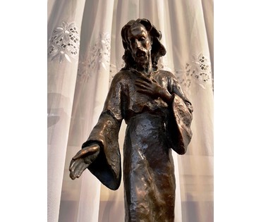 Кац Мане (1894-1962) Скульптура "Иисус", первая половина 20 века. Бронза, родная патина, камень. Подпись автора. Высота 45 см. № 2363 (артикул №2363) - фото №3