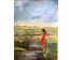 Гавриленко П.Н "Девушка в красном", 1959г. Картон, масло. Размер без рамы 69.5х50 см. № 2395 (артикул №2395) - фото №2